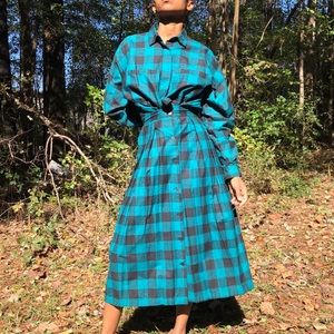 Razzle green checkered 2 piece outfit.